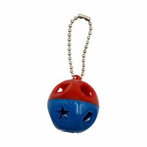 Vintage Tupperware Shape-O-Ball Red & Blue Novelty Keychain
